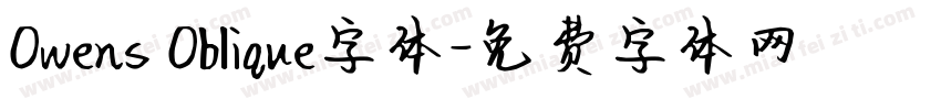 Owens Oblique字体字体转换